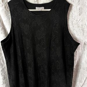 Southern Lady black polyester lace top Size 3XL